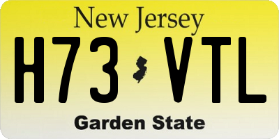 NJ license plate H73VTL