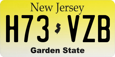 NJ license plate H73VZB