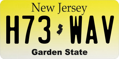 NJ license plate H73WAV