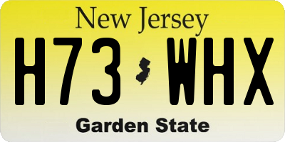 NJ license plate H73WHX