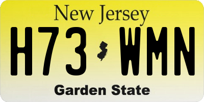 NJ license plate H73WMN