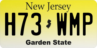NJ license plate H73WMP