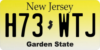 NJ license plate H73WTJ