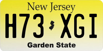 NJ license plate H73XGI