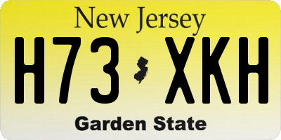 NJ license plate H73XKH