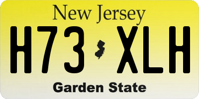 NJ license plate H73XLH