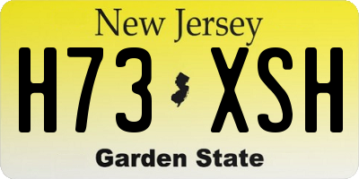 NJ license plate H73XSH