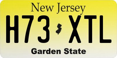 NJ license plate H73XTL