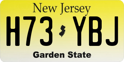NJ license plate H73YBJ