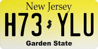NJ license plate H73YLU