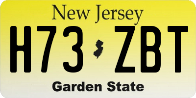 NJ license plate H73ZBT