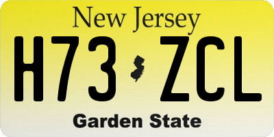 NJ license plate H73ZCL