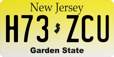 NJ license plate H73ZCU