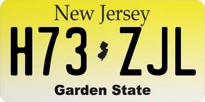NJ license plate H73ZJL