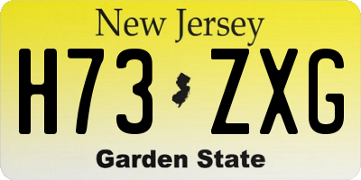 NJ license plate H73ZXG