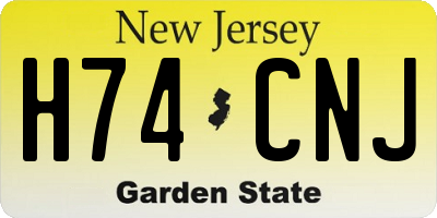 NJ license plate H74CNJ