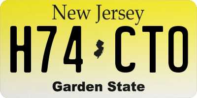 NJ license plate H74CTO