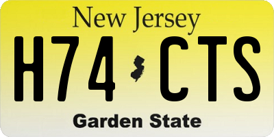 NJ license plate H74CTS
