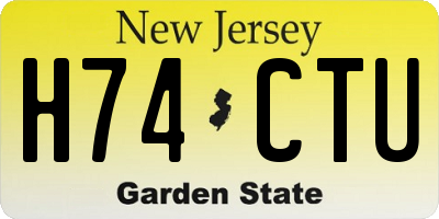 NJ license plate H74CTU