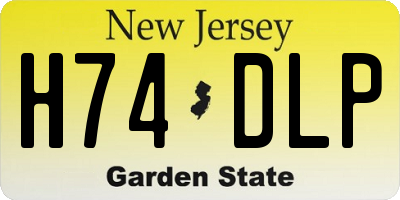 NJ license plate H74DLP