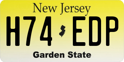 NJ license plate H74EDP