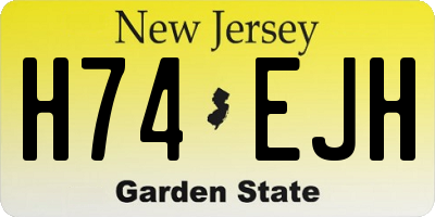 NJ license plate H74EJH