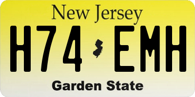 NJ license plate H74EMH