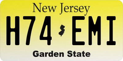 NJ license plate H74EMI
