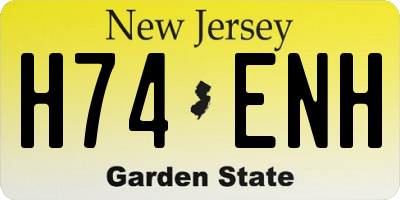 NJ license plate H74ENH
