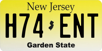 NJ license plate H74ENT