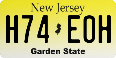 NJ license plate H74EOH