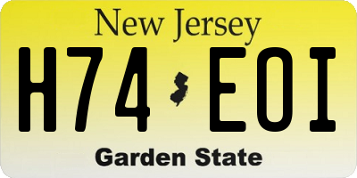 NJ license plate H74EOI
