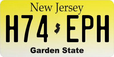 NJ license plate H74EPH