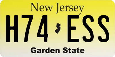 NJ license plate H74ESS