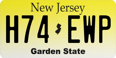 NJ license plate H74EWP