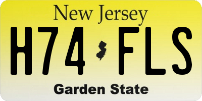 NJ license plate H74FLS