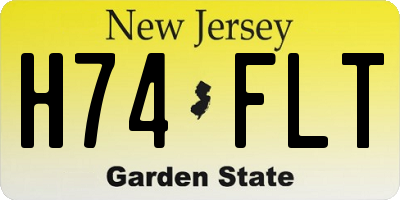 NJ license plate H74FLT