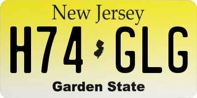 NJ license plate H74GLG