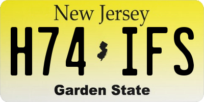 NJ license plate H74IFS