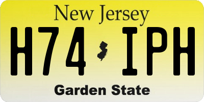 NJ license plate H74IPH