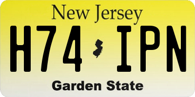 NJ license plate H74IPN
