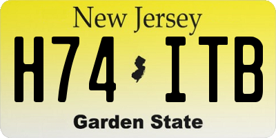 NJ license plate H74ITB