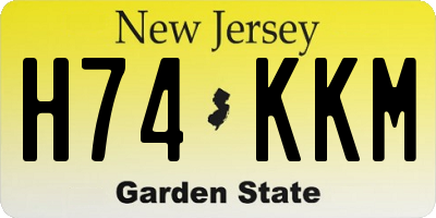NJ license plate H74KKM