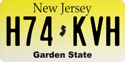 NJ license plate H74KVH