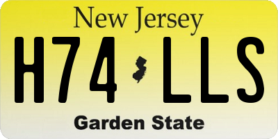 NJ license plate H74LLS