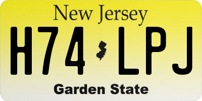 NJ license plate H74LPJ