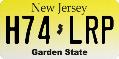 NJ license plate H74LRP