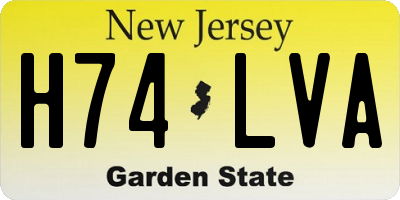 NJ license plate H74LVA