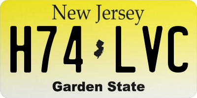 NJ license plate H74LVC