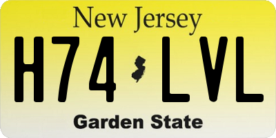 NJ license plate H74LVL
